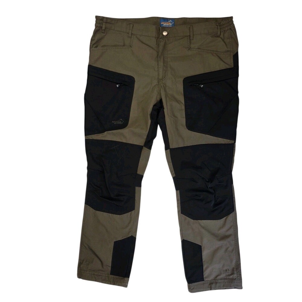 Arrak Outdoor Active Pants Men 60S Hiking Ride Sweden 44 x 29.5 Green Black